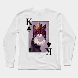 Cat King of Clubs Long Sleeve T-Shirt